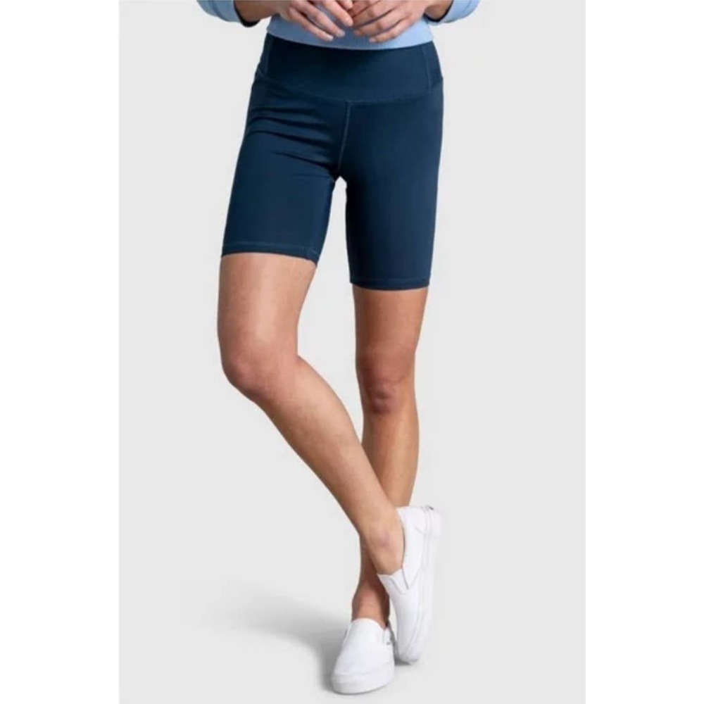 Ideology Women Extra Small High Rise Biker Shorts Blue - Picture 3 of 8